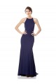 Sleeveless Navy Blue Halter Neck Stretch Crepe Mermaid Bridesmaid Dress / Formal Dress Brisbane