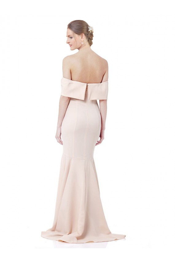 Sleeveless Nude Off the Shoulder Stretch Crepe Mermaid Formal Evening Gown / Prom Dress / Bridesmaid Dress Brisbane