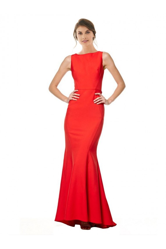 Sleeveless Halter Neck Open Back Stretch Crepe Mermaid Bridesmaid Dress / Evening Gowns Brisbane