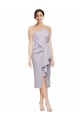 Sleeveless Strapless Low Back Stretch Crepe Sheath High Low Evening Gown / Prom Dress / Bridesmaid Dress Brisbane