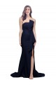 Sleeveless Dark Navy Strapless Low Back Stretch Crepe Sheath Semi Formal Evening Dress / Prom Dress / Bridesmaid Dress Brisbane