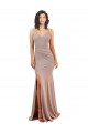 Sleeveless V-Neck Low Back Stretch Crepe Mermaid Black Tie Evening Gown / Prom Dress / Bridesmaid Dress Brisbane