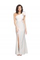 Sleeveless Ivory One Shoulder Stretch Crepe Sheath Formal Evening Dress / Bridesmaid Dress Brisbane