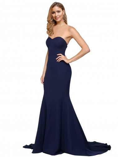 Sleeveless Sweetheart Low Back Stretch Crepe A-Line Formal Evening Gown / Prom Dress / Bridesmaid Dress Brisbane