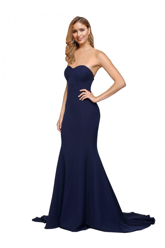 Sleeveless Sweetheart Low Back Stretch Crepe A-Line Formal Evening Gown / Prom Dress / Bridesmaid Dress Brisbane