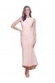 Sleeveless High Neck Low Back Stretch Crepe Sheath High Low Evening Gown / Prom Dress / Bridesmaid Dress Brisbane