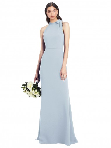 Sleeveless Bow Neck Open Back Stretch Crepe Trumpet Semi Formal Evening Dress / Prom Dress / Bridesmaid Dress Brisbane