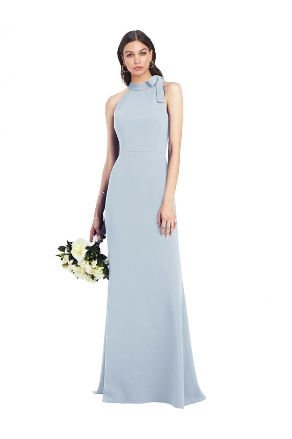 Sleeveless Bow Neck Open Back Stretch Crepe Trumpet Semi Formal Evening Dress / Prom Dress / Bridesmaid Dress Brisbane
