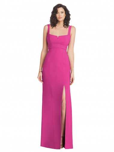 Sleeveless Square Neck Low Back Stretch Crepe Trumpet Semi Formal Evening Dress / Prom Dress / Bridesmaid Dress Brisbane