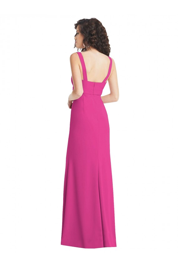 Sleeveless Square Neck Low Back Stretch Crepe Trumpet Semi Formal Evening Dress / Prom Dress / Bridesmaid Dress Brisbane