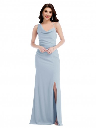 Sleeveless One Shoulder Stretch Crepe Trumpet Formal Dress / Bridesmaid Dress Brisbane