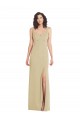 Sleeveless Square Neck Low Back Stretch Crepe Trumpet Formal Evening Gown / Prom Dress / Bridesmaid Dress Brisbane