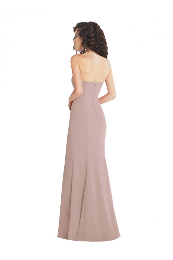 Sleeveless Dusty Pink Sweetheart Stretch Crepe Mermaid Formal Dress / Bridesmaid Dress Brisbane