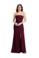 Sleeveless Burgundy Gold Strapless Stretch Crepe Trumpet Semi Formal Evening Dress / Prom Dress / Bridesmaid Dress Brisbane