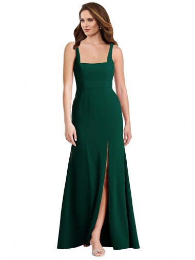 Sleeveless Square Neck Stretch Crepe Trumpet Semi Formal Evening Dress / Prom Dress / Bridesmaid Dress Brisbane
