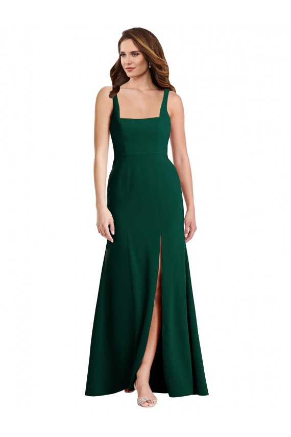 Sleeveless Square Neck Stretch Crepe Trumpet Semi Formal Evening Dress / Prom Dress / Bridesmaid Dress Brisbane