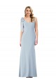 Sleeveless V-Neck V-Back Stretch Crepe Trumpet Semi Formal Evening Dress / Prom Dress / Bridesmaid Dress Brisbane