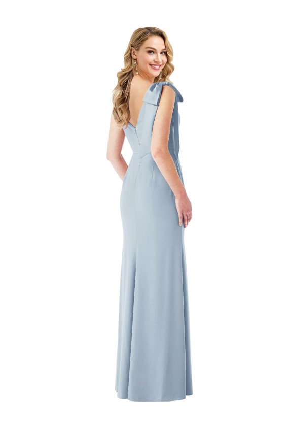 Sleeveless V-Neck V-Back Stretch Crepe Trumpet Semi Formal Evening Dress / Prom Dress / Bridesmaid Dress Brisbane