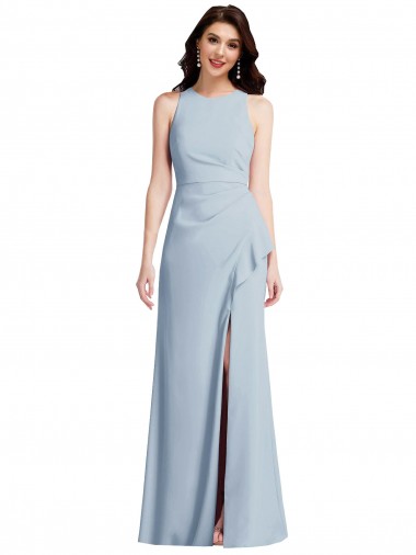 Sleeveless Halter Neck Stretch Crepe Trumpet Formal Dress / Bridesmaid Dress Brisbane
