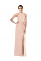 Sleeveless Nude Halter Neck Criss Cross Back Stretch Crepe Trumpet Formal Evening Gown / Prom Dress / Bridesmaid Dress Brisbane