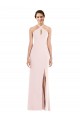 Sleeveless Halter Neck Low Back Stretch Crepe Trumpet Formal Evening Gown / Prom Dress / Bridesmaid Dress Brisbane