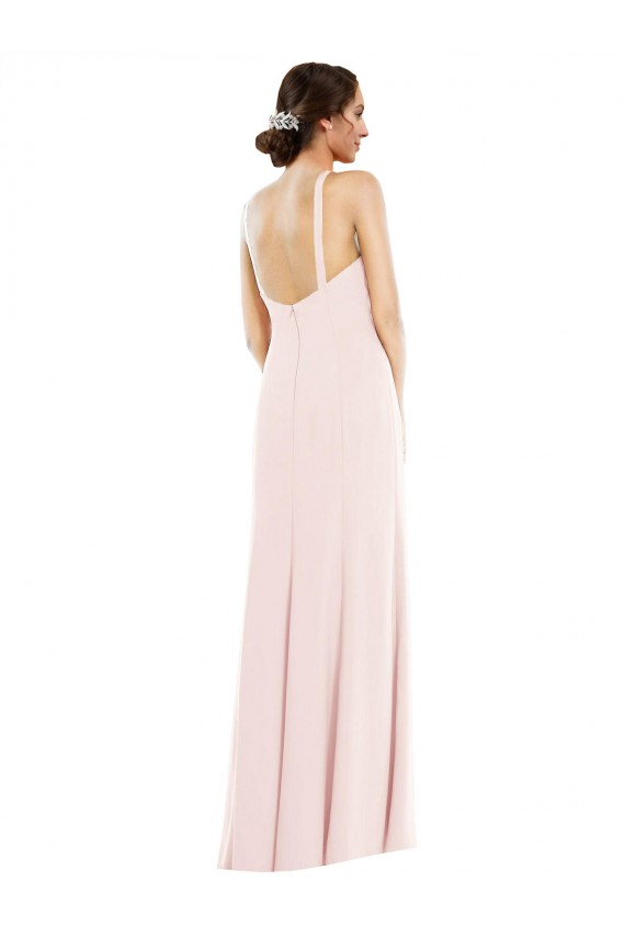 Sleeveless Halter Neck Low Back Stretch Crepe Trumpet Formal Evening Gown / Prom Dress / Bridesmaid Dress Brisbane