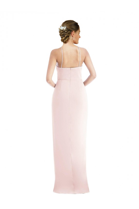 Sleeveless Halter Neck Stretch Crepe Trumpet Semi Formal Evening Dress / Prom Dress / Bridesmaid Dress Brisbane