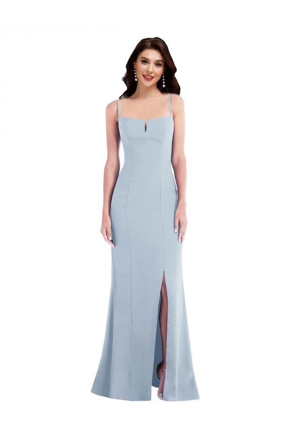 Sleeveless Spaghetti Straps Stretch Crepe Trumpet Formal Evening Gown / Prom Dress / Bridesmaid Dress Brisbane