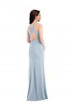 Sleeveless V-Neck Criss Cross Back Stretch Crepe Trumpet Evening Dress / Bridesmaid Dress Brisbane