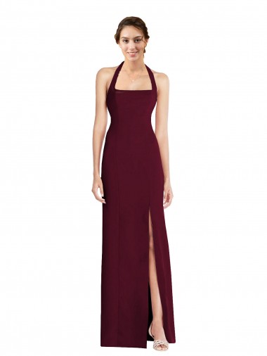 Sleeveless Halter Neck Open Back Stretch Crepe Trumpet Semi Formal Evening Dress / Prom Dress / Bridesmaid Dress Brisbane
