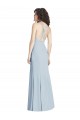Sleeveless Halter Neck Criss Cross Open Back Stretch Crepe Trumpet Evening Dress / Bridesmaid Dress Brisbane