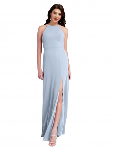 Sleeveless Halter Neck Criss Cross Open Back Stretch Crepe Sheath Formal Evening Gown / Prom Dress / Bridesmaid Dress Brisbane