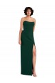 Sleeveless Midnight Green Scoop Neck Low Back Stretch Crepe Sheath Formal Evening Gown / Prom Dress / Bridesmaid Dress Brisbane