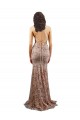 Sleeveless Rose Gold V-Neck Backless Stretch Crepe & Sequin Tulle Mermaid Formal Evening Gown / Prom Dress / Bridesmaid Dress Brisbane