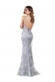 Sleeveless Silver V-Neck Backless Stretch Crepe & Sequin Tulle Mermaid Formal Evening Gown / Prom Dress / Bridesmaid Dress Brisbane