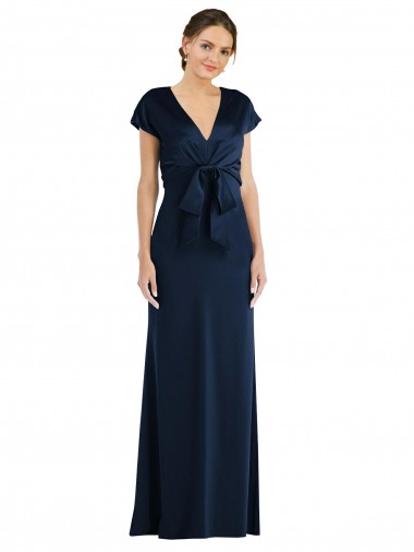 Cap Sleeves Off the Shoulder Keyhole Back Stretch Crepe Trumpet Formal Evening Gown / Prom Dress / Bridesmaid Dress Brisbane