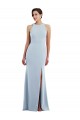 Sleeveless Light Sky Blue Halter Neck Open Back Stretch Crepe Trumpet Formal Evening Gown / Prom Dress / Bridesmaid Dress Brisbane