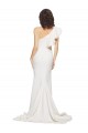 Sleeveless Ivory One Shoulder Stretch Crepe Sheath Semi Formal Evening Dress / Prom Dress / Bridesmaid Dress Brisbane