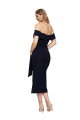 Sleeveless Black Off the Shoulder Low Back Stretch Crepe Sheath Formal Evening Gown / Prom Dress / Bridesmaid Dress Brisbane