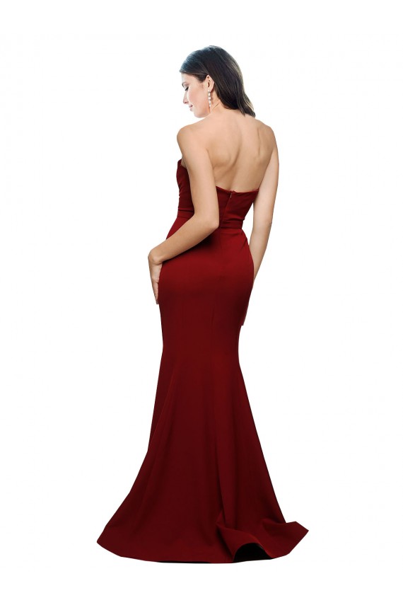 Sleeveless Sweetheart Low Back Stretch Crepe Sheath Formal Evening Gown / Prom Dress / Bridesmaid Dress Brisbane