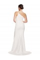 Sleeveless Ivory One Shoulder Stretch Crepe Sheath Prom Dresses Brisbane