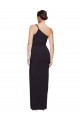 Sleeveless Black One Shoulder Stretch Crepe Sheath Formal Evening Gown / Prom Dress / Bridesmaid Dress Brisbane