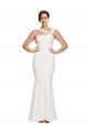Sleeveless Ivory Square Neck Low Back Stretch Crepe Sheath Formal Evening Gown / Prom Dress / Bridesmaid Dress Brisbane