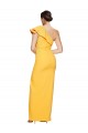 Sleeveless Saffron One Shoulder Stretch Crepe Sheath Formal Evening Gown / Prom Dress / Bridesmaid Dress Brisbane