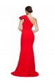 Sleeveless Red One Shoulder Stretch Crepe Sheath Semi Formal Evening Dress / Prom Dress / Bridesmaid Dress Brisbane