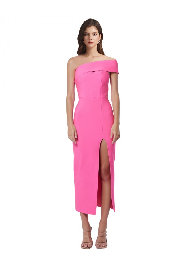 Sleeveless One Shoulder Stretch Crepe Sheath Evening Gown / Prom Dress / Bridesmaid Dress Brisbane