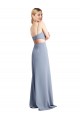 Sleeveless Spaghetti Straps Open Back Stretch Crepe A-Line Prom Dress / Bridesmaid Dress Brisbane