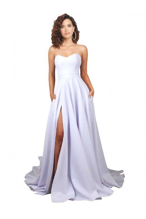 Sleeveless Sweetheart Stretch Crepe A-Line Beach Wedding Dress Brisbane