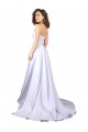Sleeveless Sweetheart Stretch Crepe A-Line Beach Wedding Dress Brisbane