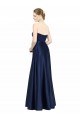 Sleeveless Sweetheart Low Back Stretch Satin A-Line Black Tie Evening Gown / Bridesmaid Dress Brisbane